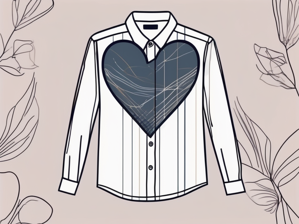 A stylish shirt with a heart design on it