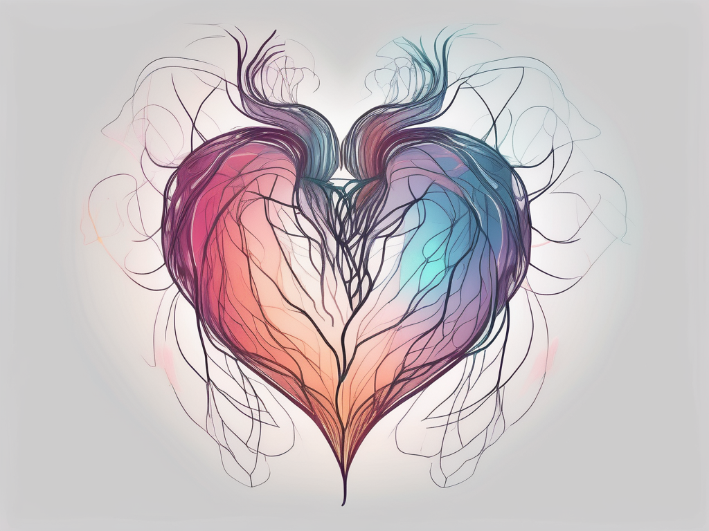 A heart entwined in a spectral