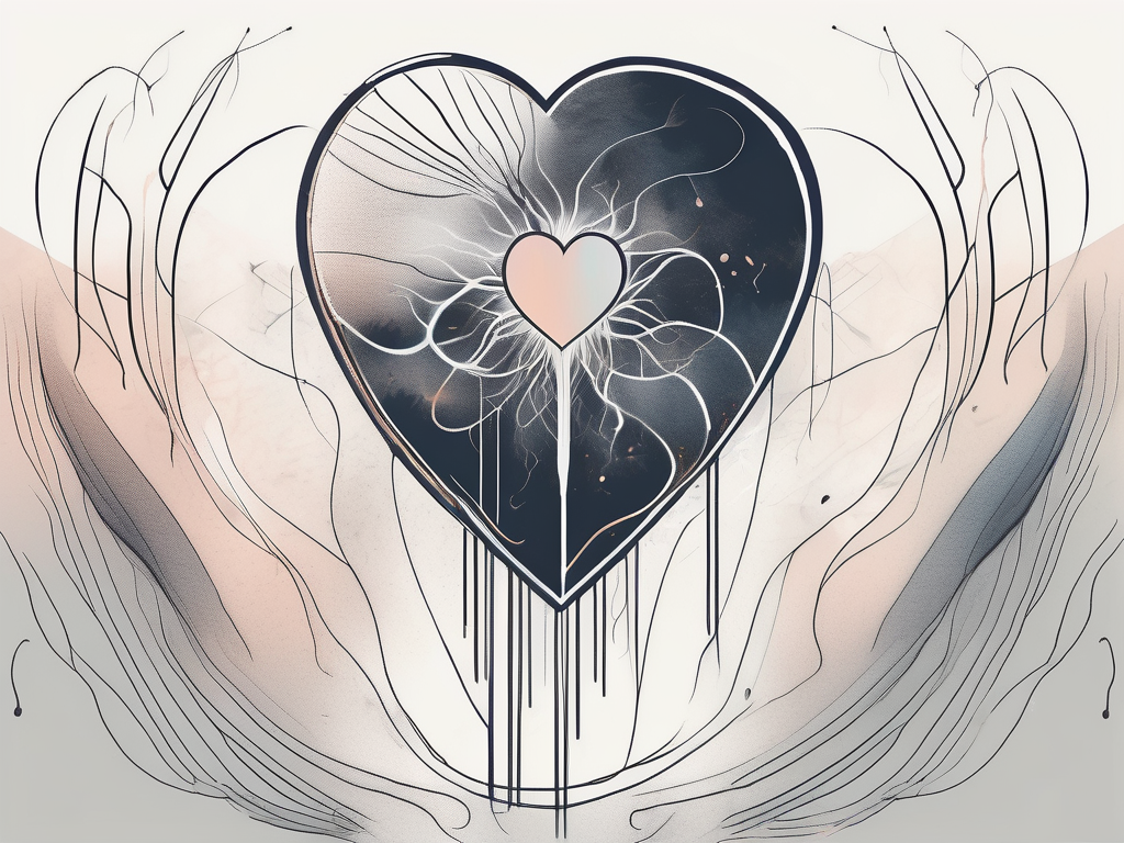 A symbolic heart being enveloped by ethereal