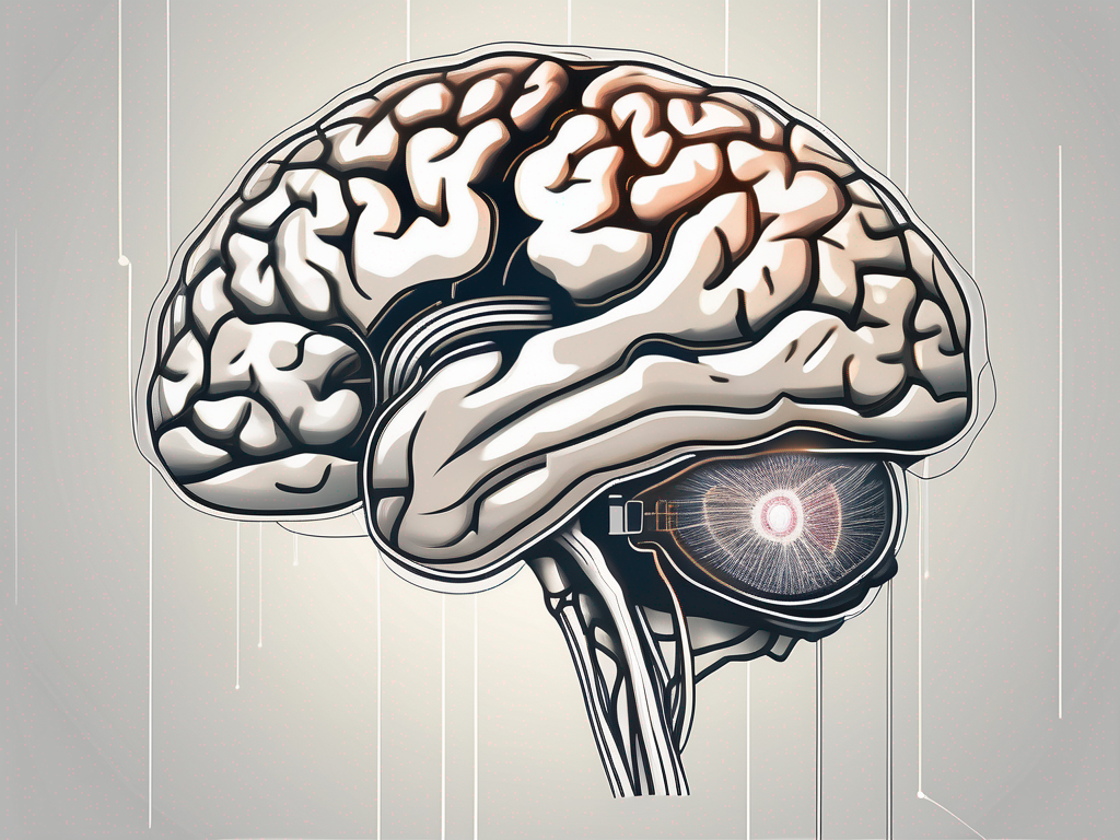 The human brain with a detailed focus on the oculo motor nerve