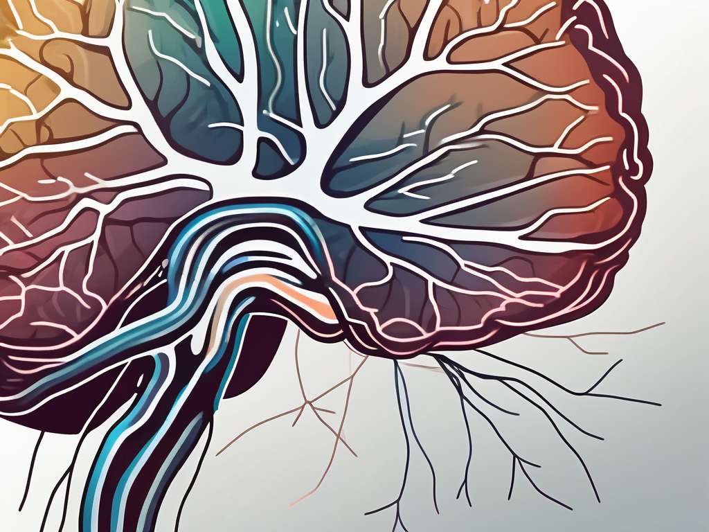 The human brain with a focus on the abducens nerve